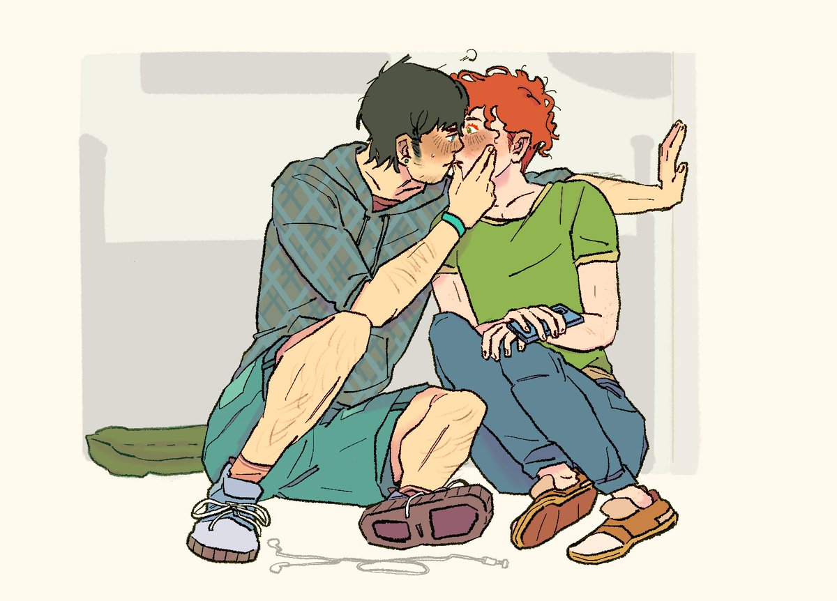 sn33z3s's tweet photo. confessing with my favorite song #spstyle 🎶 happy birthday @bunytime 🥰❣️ a lil record store AU romance for u!! https://t.co/nRK39blifT