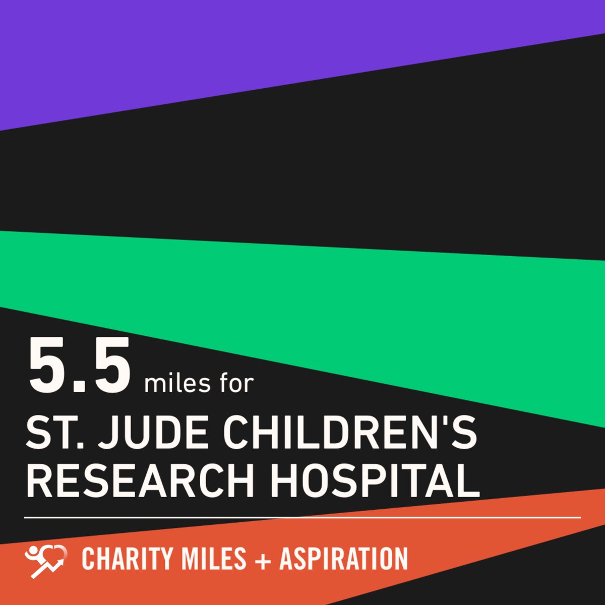 FashionRunner22's tweet photo. 5.5 @CharityMiles for @StJude. https://t.co/UzGFeDb2ac