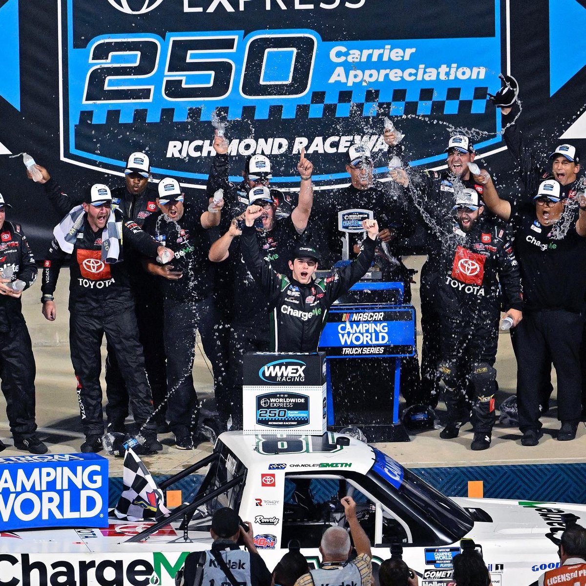 CSmith_Racing's tweet photo. This one was special. First race and win as a father. I couldn’t thank the 18 team and everyone involved enough that makes this all possible. God is so good. https://t.co/j8BjIrtuJL