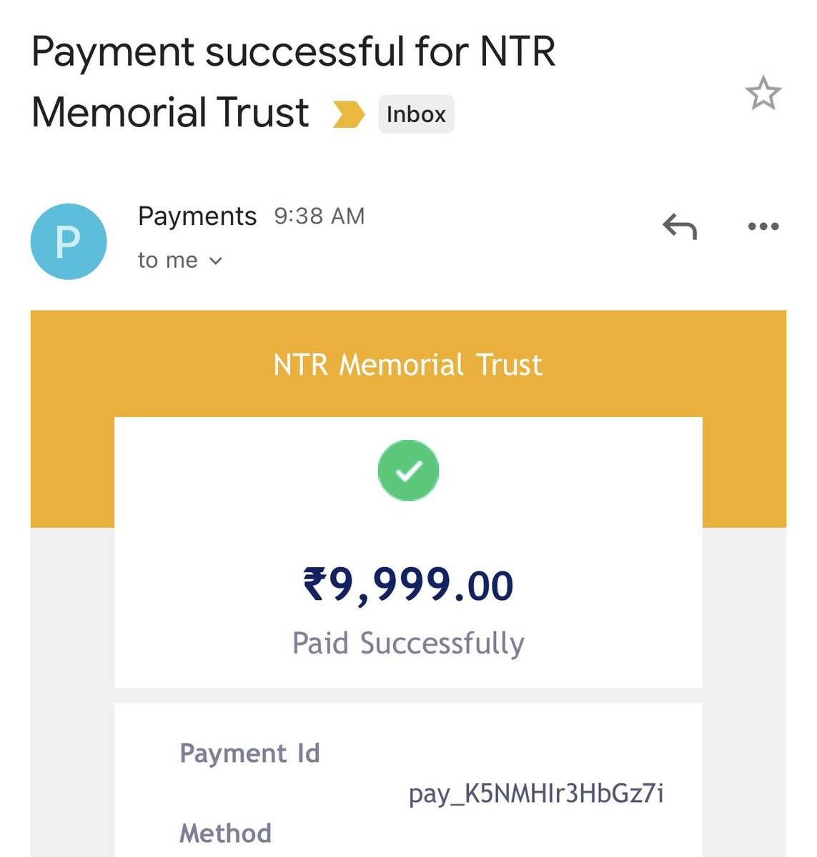 MiskiFans's tweet photo. On Amma’s Birthday and behalf of my dearest @tarak9999 Anna…for nicest  #VidyaJyothi Girl child education #NTRTrust..#PawanKalyan’s Girl child education/sanitation initiatives..my tiny contribution https://t.co/t77czuluRY