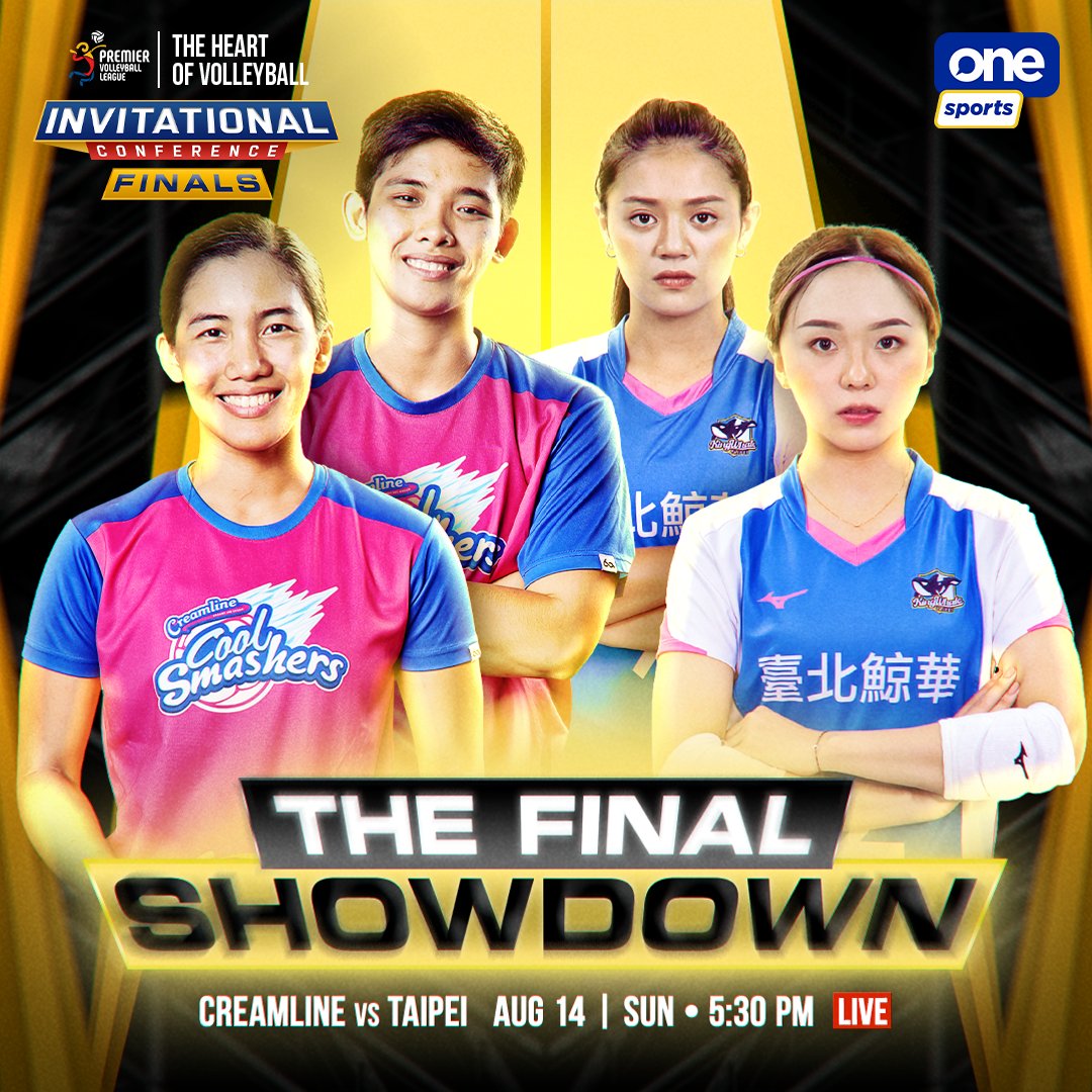 volleybest_'s tweet photo. THE FINAL SHOWDOWN

The Creamline Cool Smashers and KingWhale Taipei will go up against each other for a one important game, which is the Championship!

© @OneSportsPHL 
#PVL2022 
#VolleyBest https://t.co/mKZpuMv7KC