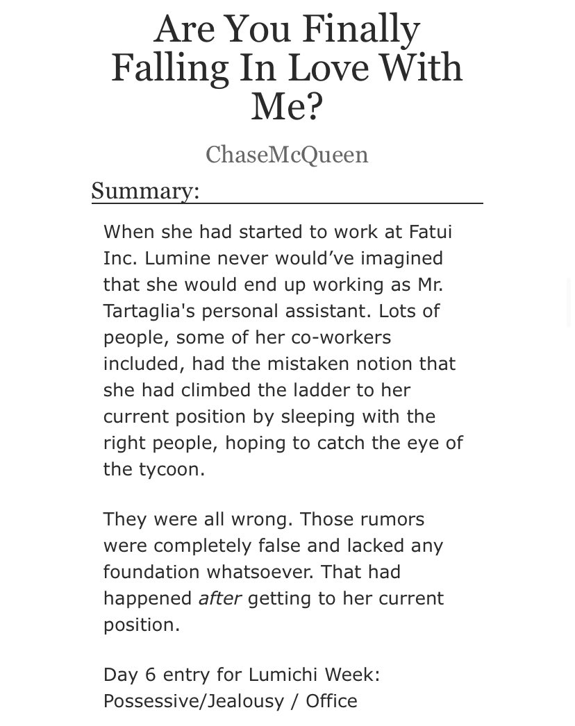luvinparamore's tweet photo. #Lumichi #蛍タル #LumichiWeek2022 @LumichiWeek

Day 6 - Possessive/Jealousy /Office

Sorry that this entry was late and thank you @Leiorgana720 for letting me borrow Delphine to incite Lumine’s jealousy 👀 enjoy!! #LumichiWeek 

https://t.co/xhczowkzFj https://t.co/UB0UOvSEMZ