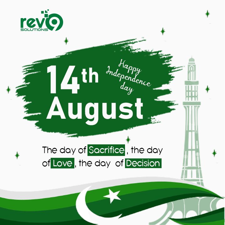 Rev9Solutions's tweet photo. #IndependenceDay #14August #PakistanZindabad https://t.co/U1HGzg5ZjD