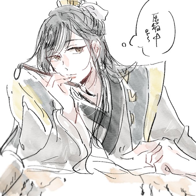 ぐら原稿中につき本日のイラストはこんな感じで 