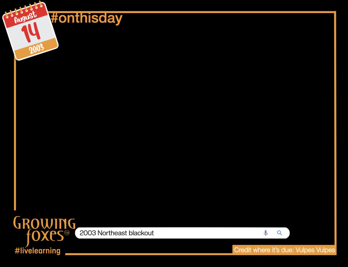 GrowingFoxes's tweet photo. 14 August 2003: A software bug triggers a massive power failure across most of northeast North America for up to 4 days. In South Africa, such wide scale power failures are scheduled and euphemistically called 'load shedding'. #rulesofthegame #livelearning https://t.co/PAw0EZDwbC