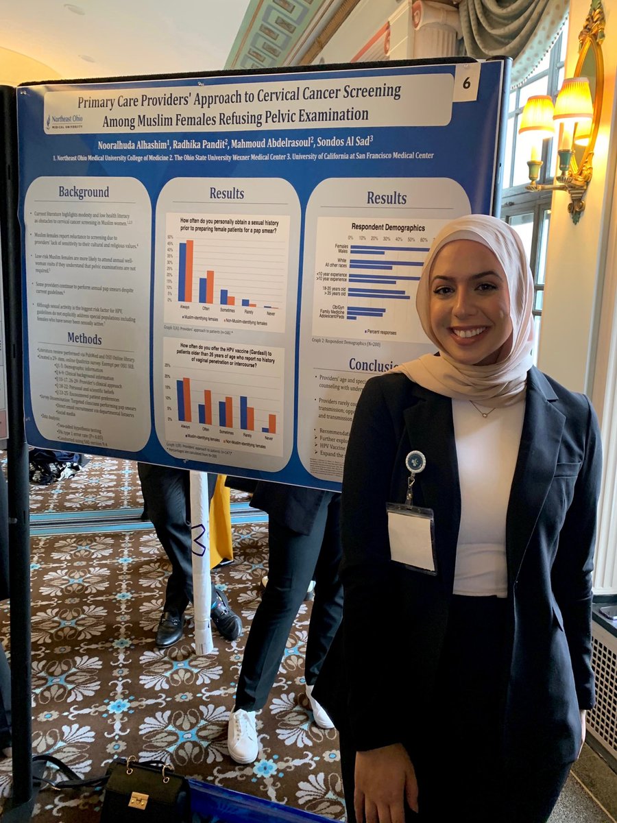 So proud of doctor-to-be @nsalhashim for presenting her work at AMMSA conference this week. She transformed the work with her passion towards health disparities and women’s health. #Cervicalcancerscreening #MuslimPatient #WomenHealth #healthequity