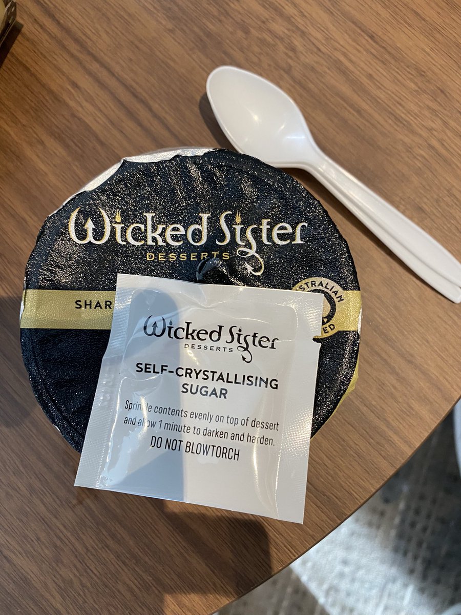 ChiefDisrupter's tweet photo. Love bringing mum food she used to make. I’ll have to learn to make it proper but for today Wicked Sister delivered crème brûlée #agedcare #softfood #care https://t.co/pVlGQCBRUN
