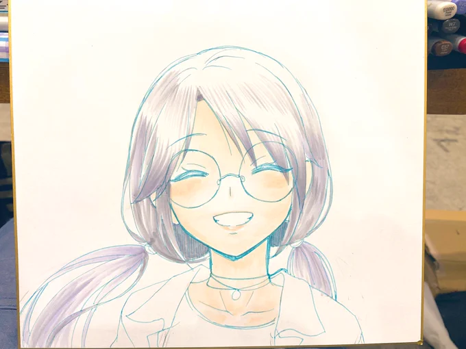 ターコイズマルチライナー試しついでに描いてるコメディ三峰、お前…消えるんか?みたいになりつつありますが撤収前に完成したら出します 