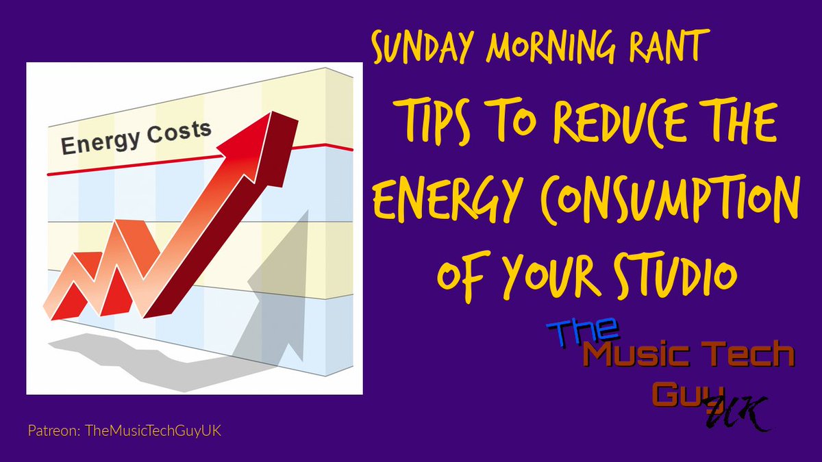 Top tips to reduce the energy consumption of your Studio
youtu.be/T9V33dPxKUU

#TheMusicTechGuyUK #MusicTechGuyUK #TMTGCommunity  #Musician #TheSundayMorningRant #SundayMorningRant #SMR #MIDIHomeStudio #Synthesiser #HighEnergycosts #StudioEnergyCosts  #HighStudioEnergyCosts