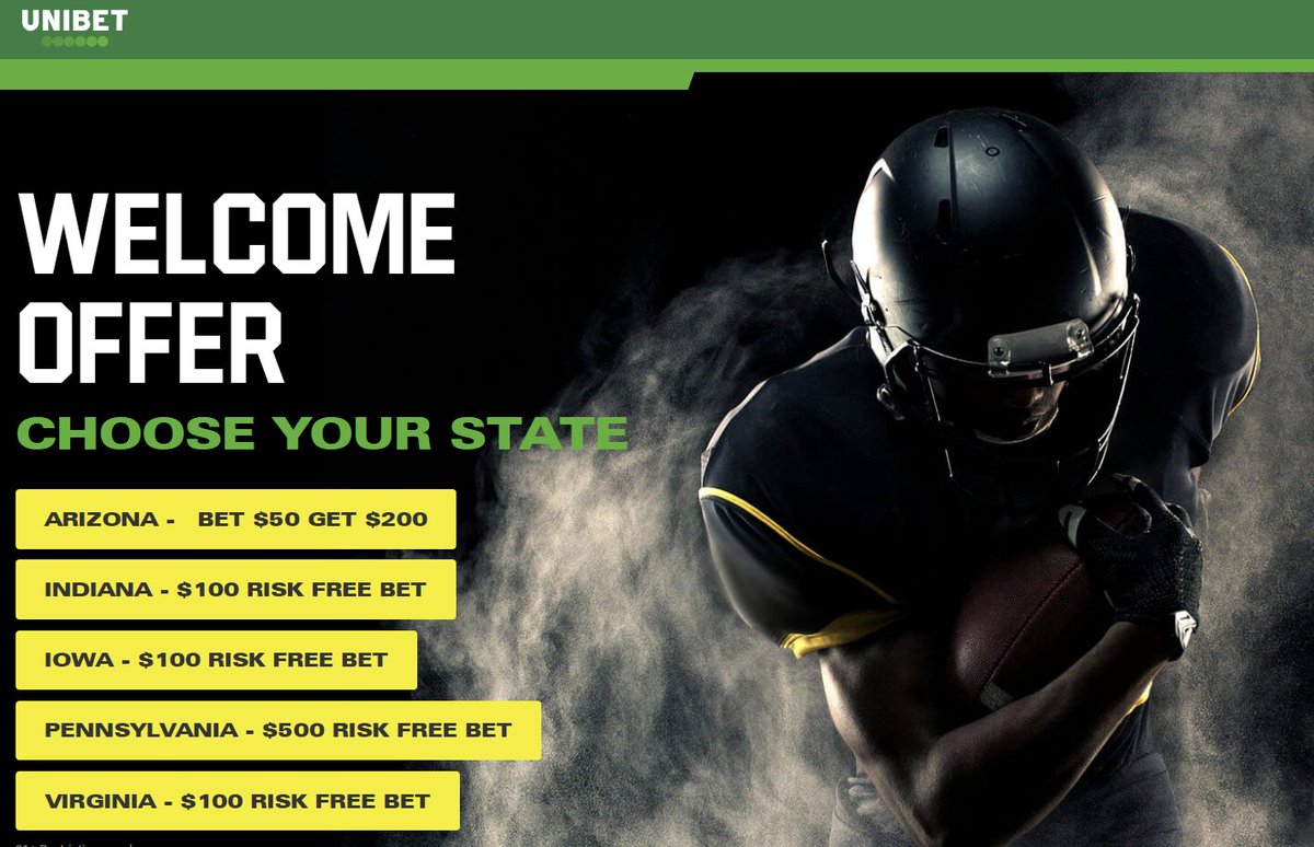 #Unibet sportsbook is now live in over 5 US states. Claim a risk free bet up to $500 using the new Unibet promo code