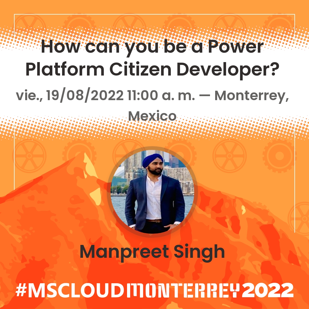 MSMonterreyMX's tweet photo. Join @manpreethere at #MSCloudMonterrey on August 19, 2022. Register FREE: https://t.co/uEp6UobW0Q #Microsoft_Teams #onedrive #SharePoint https://t.co/AuiEcVWpZc