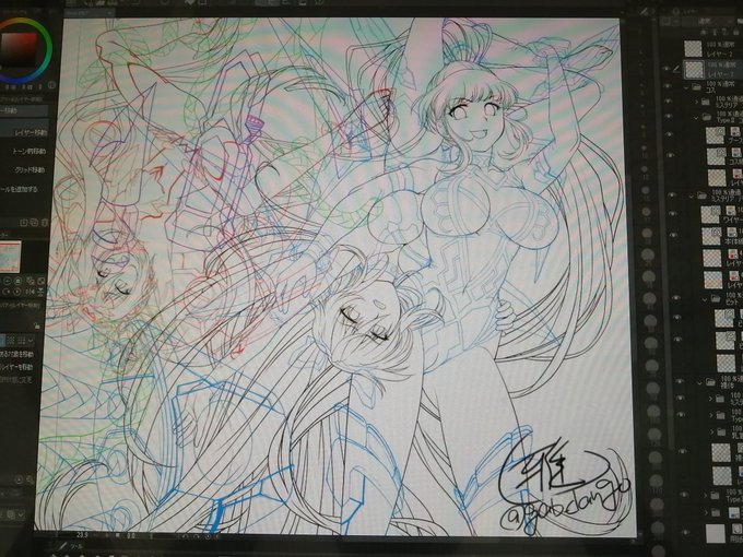 ペン入れやっとおわっ!なんやかんやで5日もかかってしまいましたわ。そして、
あと2時間で下地塗りは無理だ〜ヽ(`Д'#)ノ 