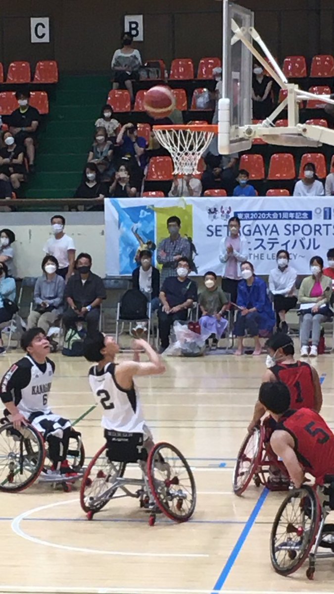 bonotou2's tweet photo. 念願の車いすバスケ🏀観戦！！スピードのあるパス回しをみて、選手たちの視野の広さをあらためて実感。すごい！ https://t.co/aeUGgOsm5G