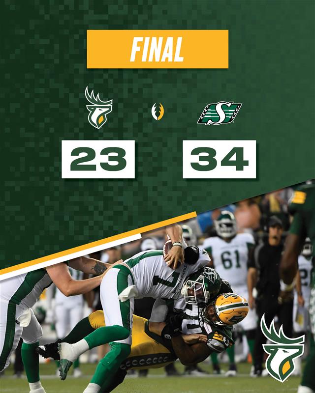 That's all for tonight. #CFL #GoElks