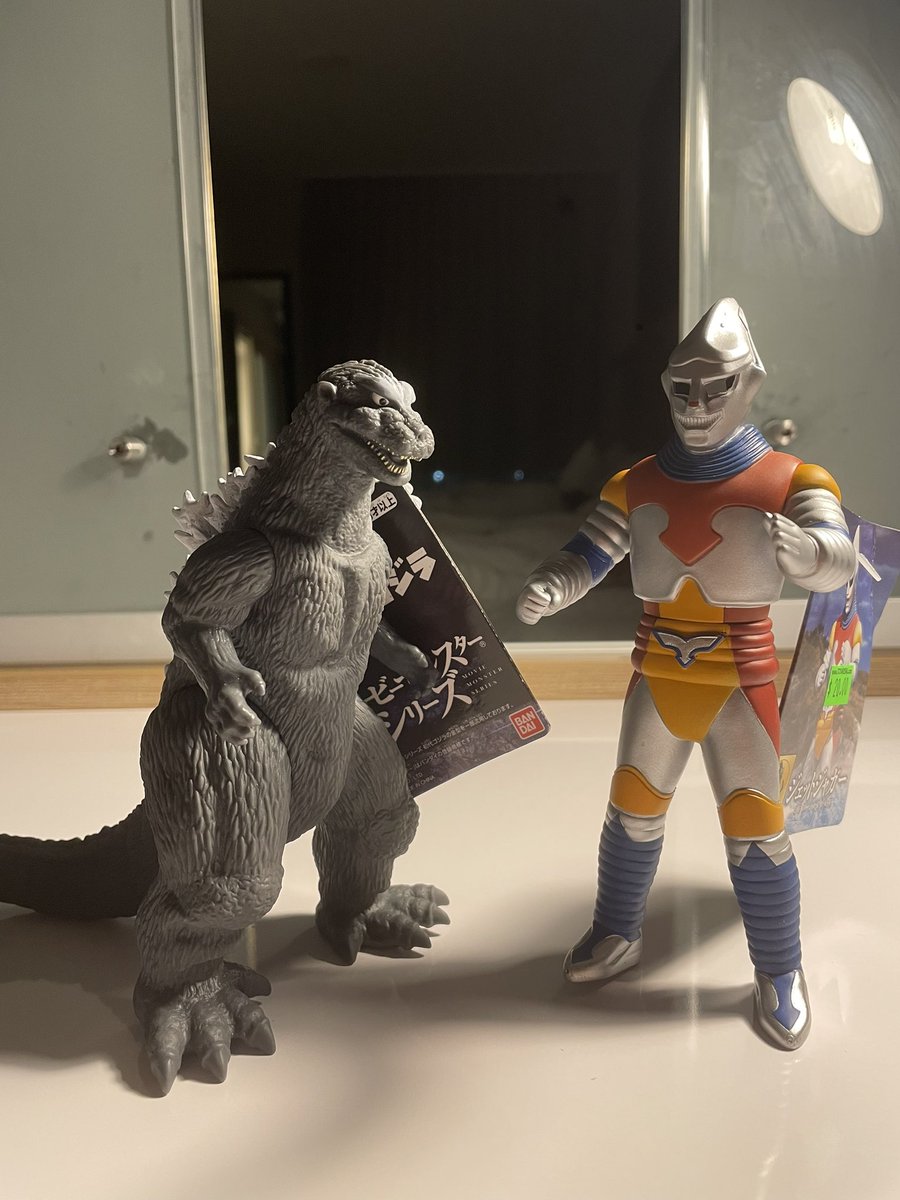My first ever godzilla toys!!! Bought at the “toy arena” booth at frank and sons. Thanks to Jacob Walsh from YHS &amp; Jake Key from YHS on monster island for getting me into this beloved icon!