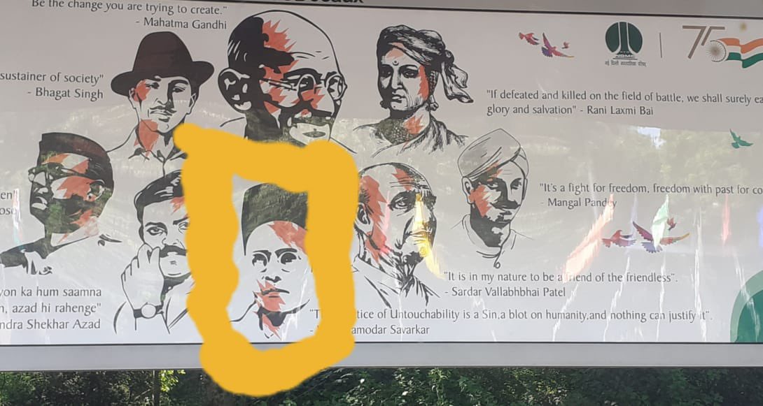 स्वतंत्रता के वीर सेनानियों के बीच #माफिवीर #सावरकर की फ़ोटो लगा देने से वो #FreedomFighters  नही हों जायेगा । History know #सावरकर is BritishMan and for that #गोरेंअंग्रेज उन्हें #pension देते थे ।
#AmritMahotsav 
<a href="/RahulGandhi/">Rahul Gandhi</a> <a href="/Jairam_Ramesh/">Jairam Ramesh</a> <a href="/AICCMedia/">AICC Communications</a> <a href="/kkc_india/">KKC INDIA</a> <a href="/Pawankhera/">Pawan Khera 🇮🇳</a>