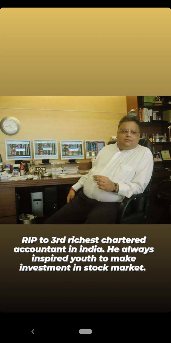 ca_prathamesh's tweet photo. #RIPCARakeshJhunjhunwala🙏🏻 https://t.co/cWrVbxcNlR