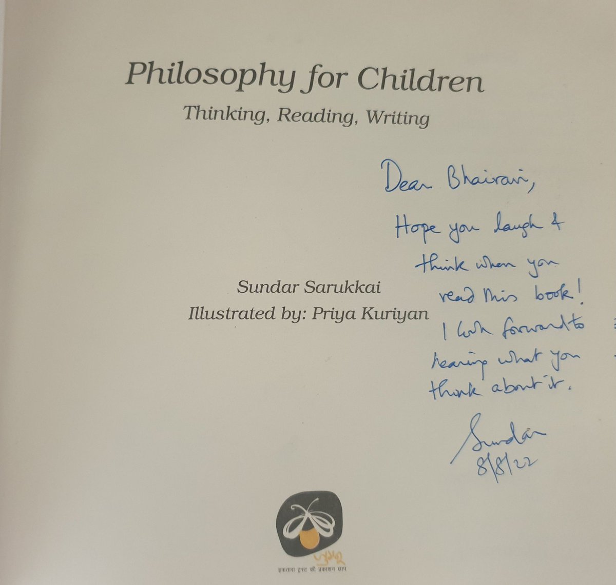 vinita_gowda's tweet photo. THIS too happened last week!
Forgot to post on time..
#sundarSarukkai @iiserbhopal
#sciencePhilosophy https://t.co/pLGkqP3bvS