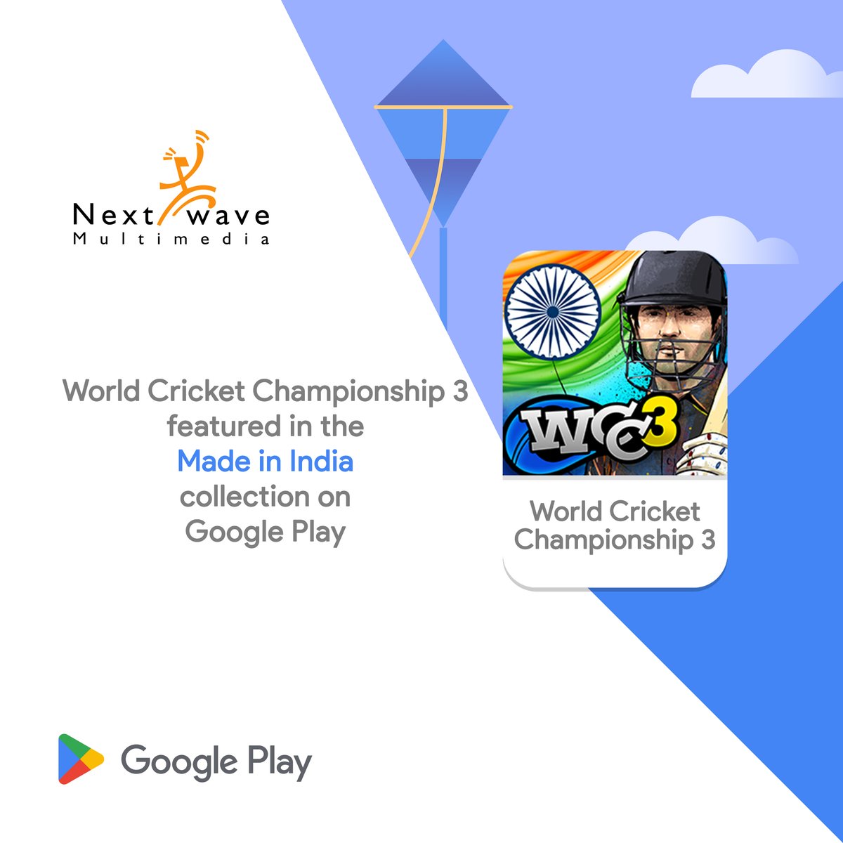 Worldcrickchamp's tweet photo. Hey Champs!!
WCC3 was featured on Google Play to commemorate India's 75th Independence Day.
@googleindia @googleplay @GoogleDevsIn
@Nextwaveapps @nazaradotcom
#thebestneverrest #wcc3
#75thIndependenceDay
#azadikaamritmahotsav
#MadeinIndiaCollection #GooglePlay #IndiaKiUdaan https://t.co/h0tkL6khMm