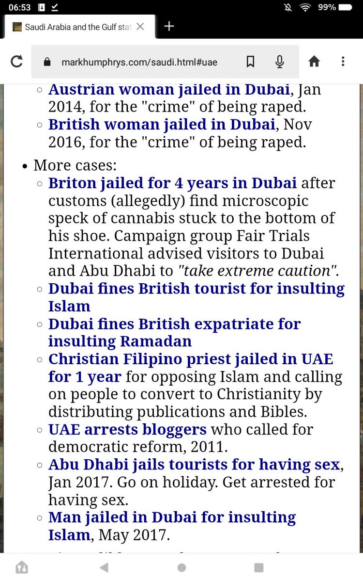 Mark Humphrys (@markhumphrys) on Twitter photo <a href="/Biscuits_78/">Paul Timothy 🇮🇪🏐✌🇵🇸</a> @MarPerRodr <a href="/AllMinusOne1/">All Minus One</a> Apostasy from Islam is punishable by death in the UAE. Women are jailed for the 'crime' of being raped. There is no democracy. Laws prohibit criticism of the government and ruling families. Christians are persecuted. markhumphrys.com/saudi.html#uae <a href="/Biscuits_78/">Paul Timothy 🇮🇪🏐✌🇵🇸</a> @MarPerRodr <a href="/AllMinusOne1/">All Minus One</a> Apostasy from Islam is punishable by death in the UAE. Women are jailed for the 'crime' of being raped. There is no democracy. Laws prohibit criticism of the government and ruling families. Christians are persecuted. markhumphrys.com/saudi.html#uae