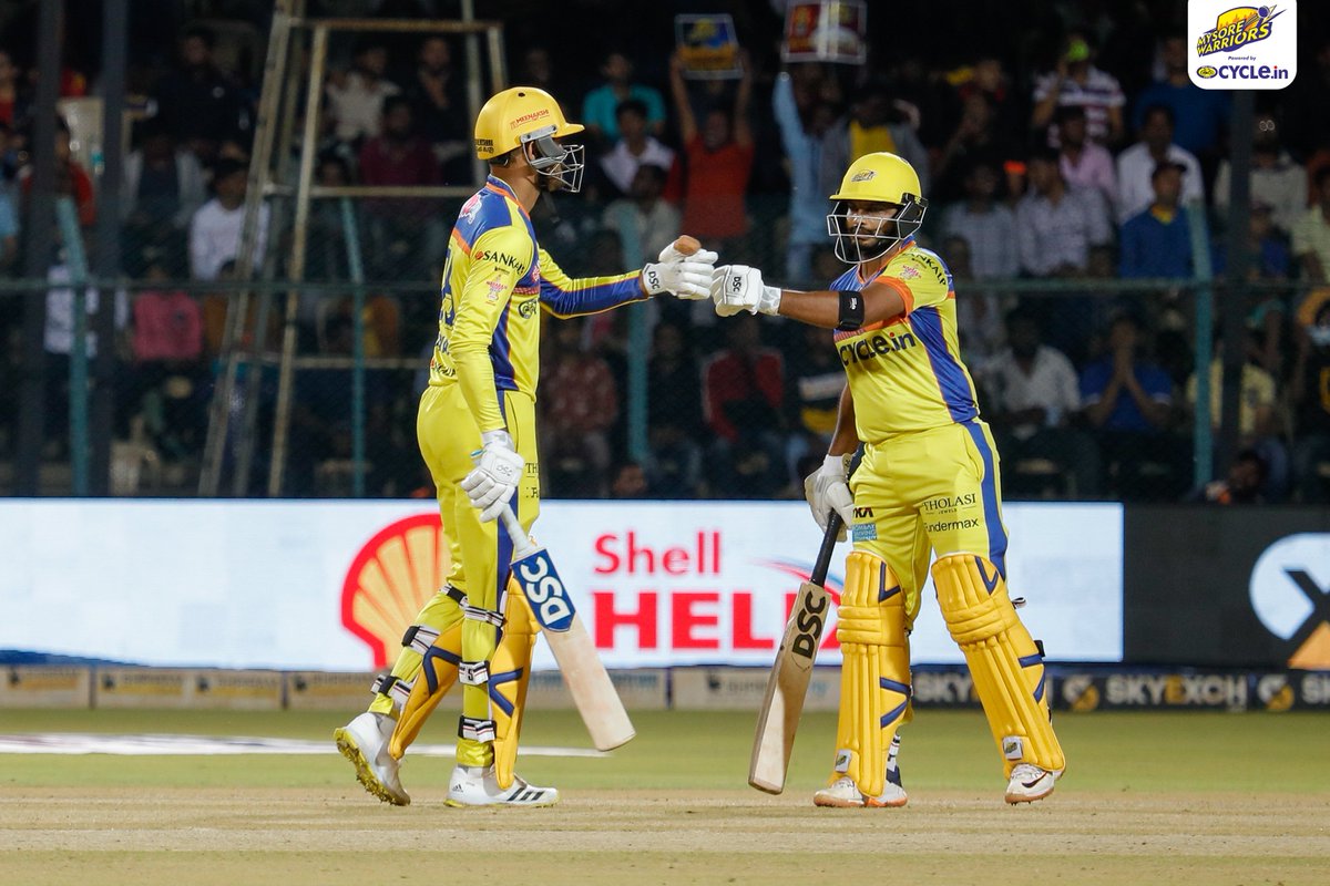 mysore_warriors's tweet photo. Warriors clinched victory in a nail biting game against the Bengaluru Blasters. Here are some highlights of a final over thriller in Mysuru:
#MysoreWarriors #GoWarriors #MaharajTrophy #Cricket #IlliGeddavareRaja #MWvBB https://t.co/7q6rOQ9ive