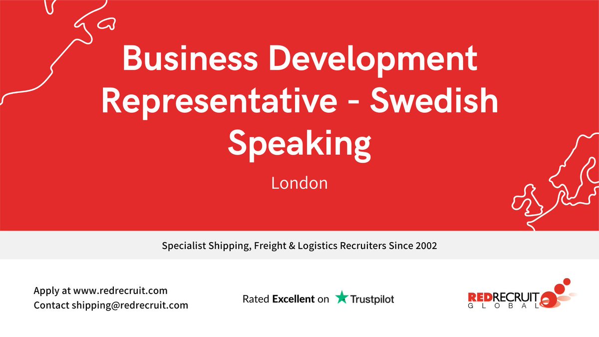 Redrecruit's tweet photo. Our client, providers of #SaaS-based critical #communications, is seeking a #SwedishSpeaking #BusinessDevelopmentRepresentative for their London office.

https://t.co/0ojaV6uctp

#job #joboffer #vacancies #hiringnow #jobsearch #recruiters #recruitmentagency #jobsinlondon https://t.co/b9xISb7fg4