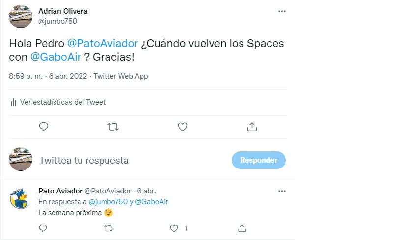 jumbo750's tweet photo. @PatoAviador @GaboAir @fjlopezm11 Pasó tiempo ya... esperamos ansiosos... https://t.co/L5fU4itvZI