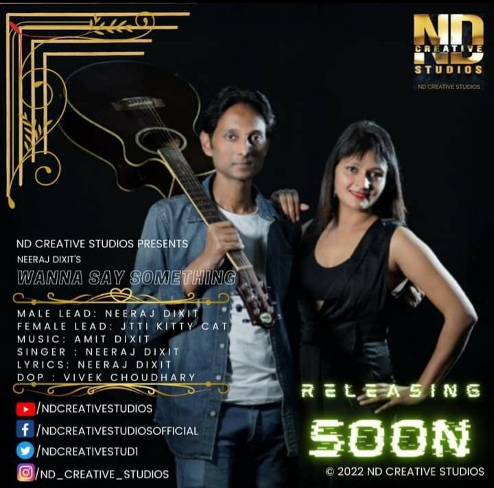 NDCreativeStud1's tweet photo. #newproject
#newsong
#wannasaysomething
#wss2022
#neerajdixit
#jttikittycat
#amitdixit
#releasingsoon https://t.co/rCDF56VY42