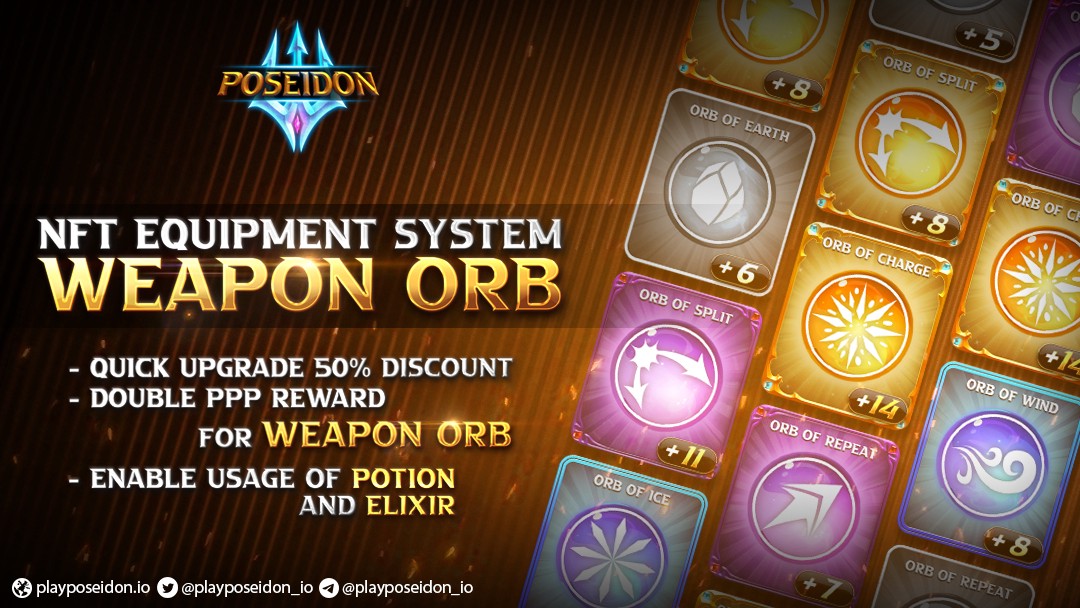 Update Patch Notes 2.1.0 Highlight

⚔️NFT Equipment System
💎NFT Weapon Orb
💊Enable Potion and Elixir
🔧Other balance and economic changes
🎉New events to celebrate the new update !!!

👉Detail: blog.playposeidon.io/update-patch-2…

#PlayPoseidon #NFT #GameFi‌ #P2E