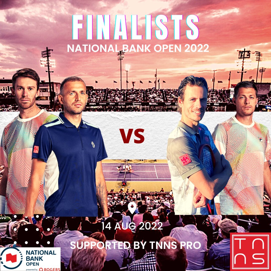 samchow111's tweet photo. 🌟John Peers (TNNS Player, World No 13) &amp; 🌟Dan Evans (TNNS Player) will be playing against 🌟Wesley Koolhof (TNNS Player, World No 4) &amp; 🌟Neal Skupski (World No 5) in the finals of National Bank Open 2022.

💪💯Have a good game guys! https://t.co/ZnmzNPhM4d