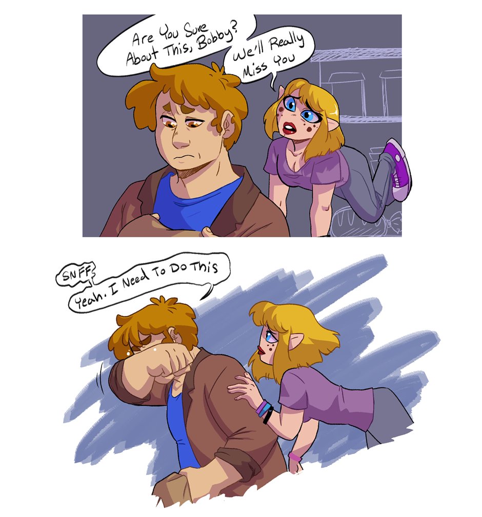 The Other Guys! 
A messy sketchy comic in my #middleversevirginia universe about the characters who work for or surround the main characters and their lives beyond being MC support 