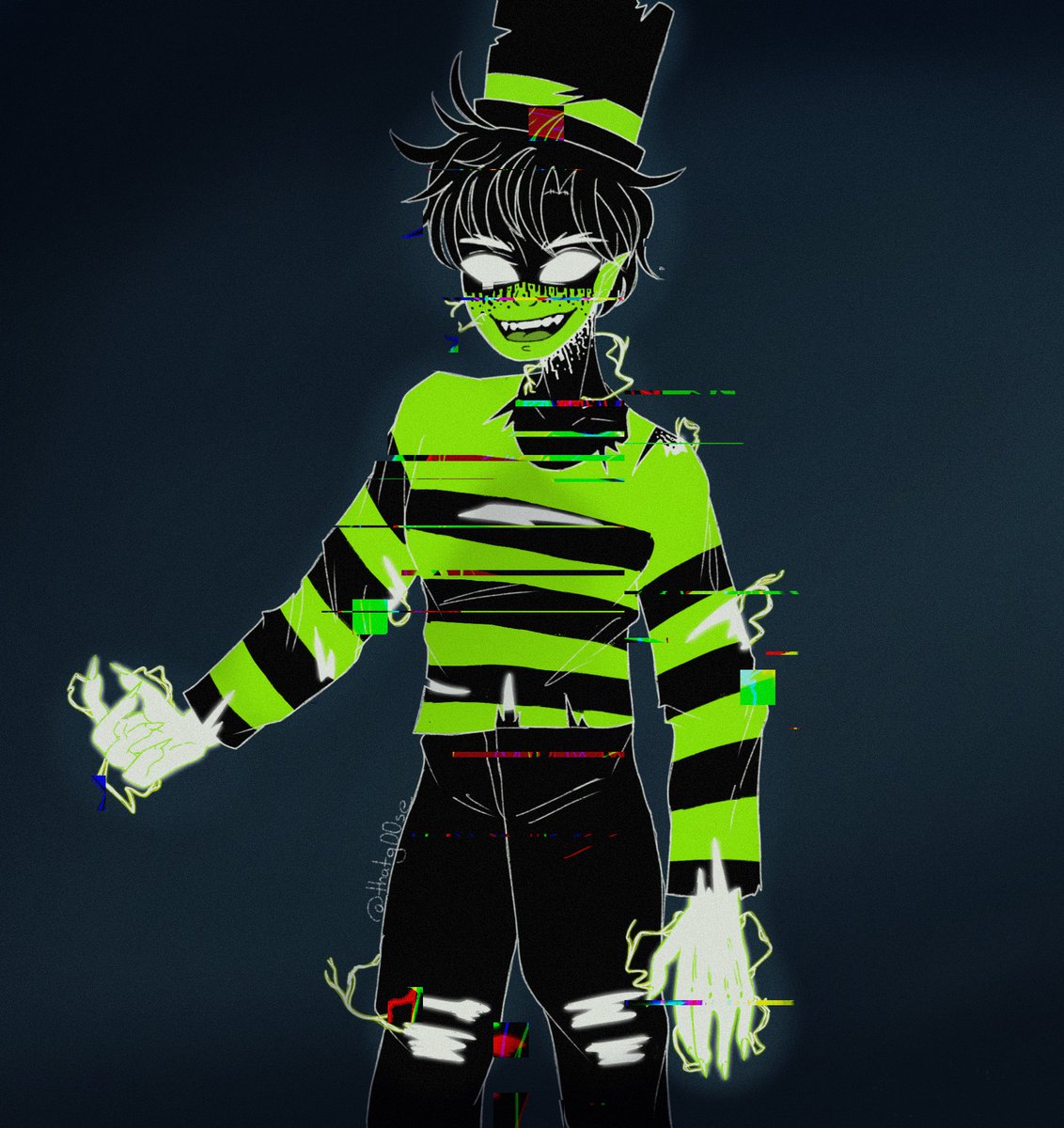 thatg00se's tweet photo. ELECTRIC POWERRR

long time since ive done hack fanart, im now gonna sleep bye
#thaffanart #hackfanart #hacknine https://t.co/rzeK0BInYA