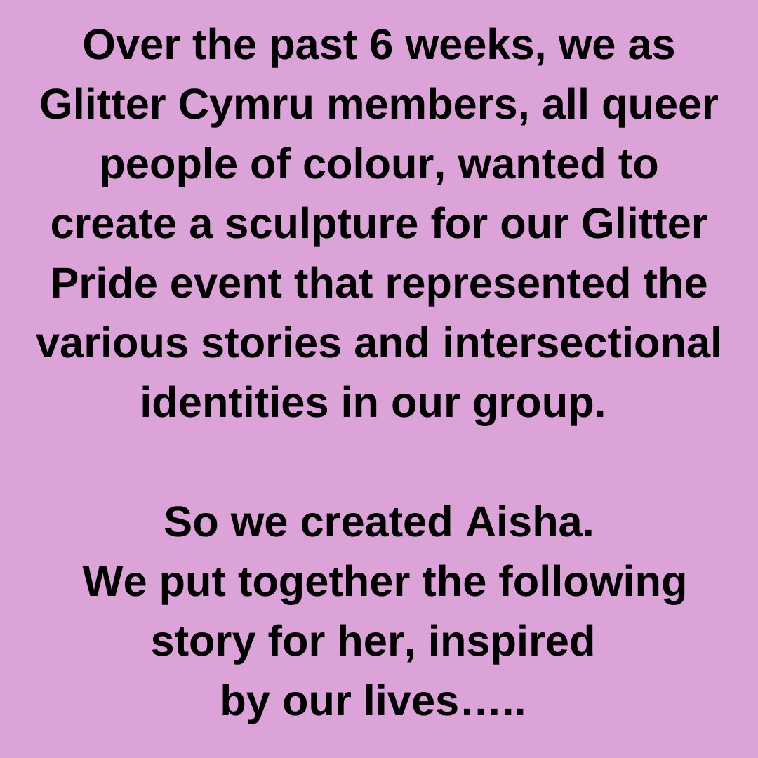 GlitterCymru's tweet photo. Pls RT: A highlight of Glitter Pride was presenting our art project Aisha to everyone. Aisha represents the various stories of our group attendees. Read
more about her here...
#ouraisha #glitterpride https://t.co/23T9NsJ2o3