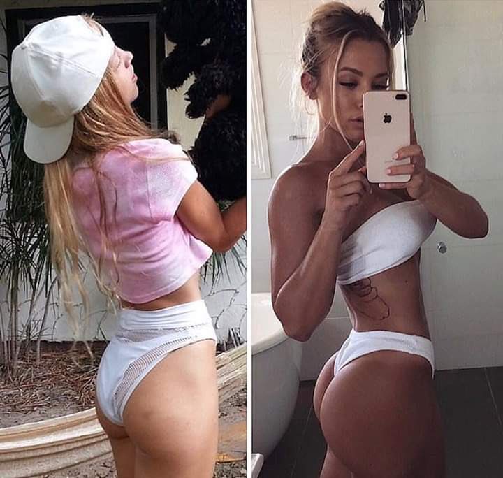 For those who think the booty is fake, this was gym built! All natural 🍑