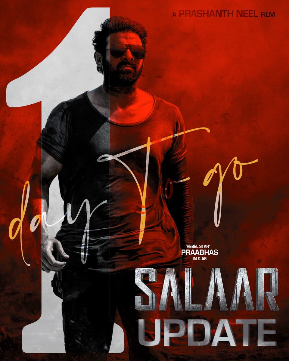 661fd3fe5e8049b's tweet photo. #Salaar #pb #Prabhas #prabhassalaar #RAMPAGE 1 Day To Update 🎉🔥 https://t.co/GjxLDKbWUb