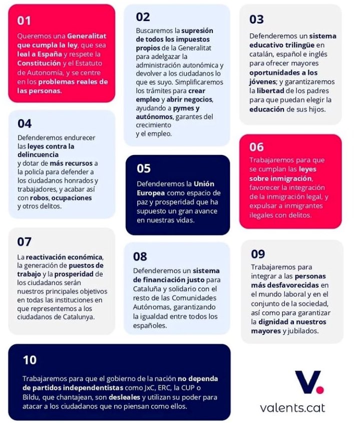 Para una España🇪🇸 mas fuerte!.

Devolveremos a #Cataluña y #Barcelona al lugar donde merecen, no siendo la capital del “Okupa”, la casa del “Antisistema”, el campo de prácticas del “MenaDelincuente” y patio de recreo del “Multireincidente”, etc…

 Lo haremos desde <a href="/valents_cat/">Valents</a>