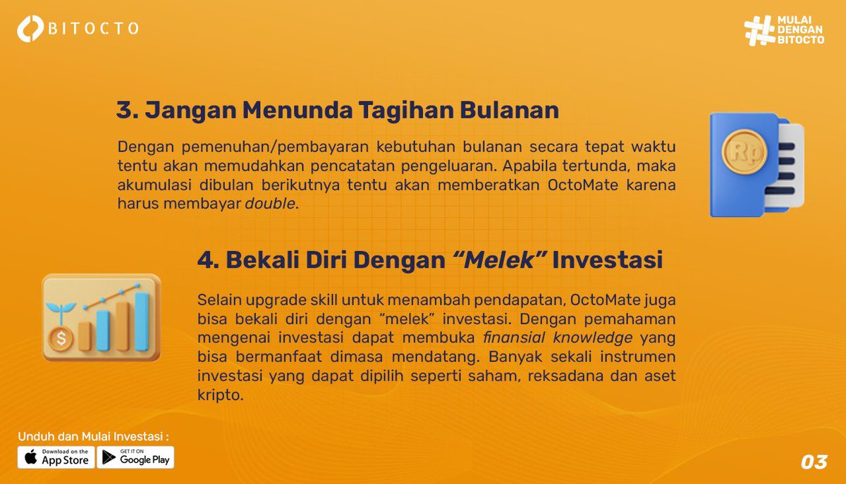 BitoctoExchange's tweet photo. Yuk mulai dengan kebiasaan kecil untuk masa depan yang lebih baik! 🚀

#MulaiDenganBitocto #Bitcoin #Investasi #Aset #Tabungan #NFT https://t.co/csUuLxt0iZ