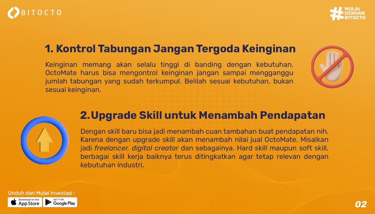 BitoctoExchange's tweet photo. Yuk mulai dengan kebiasaan kecil untuk masa depan yang lebih baik! 🚀

#MulaiDenganBitocto #Bitcoin #Investasi #Aset #Tabungan #NFT https://t.co/csUuLxt0iZ