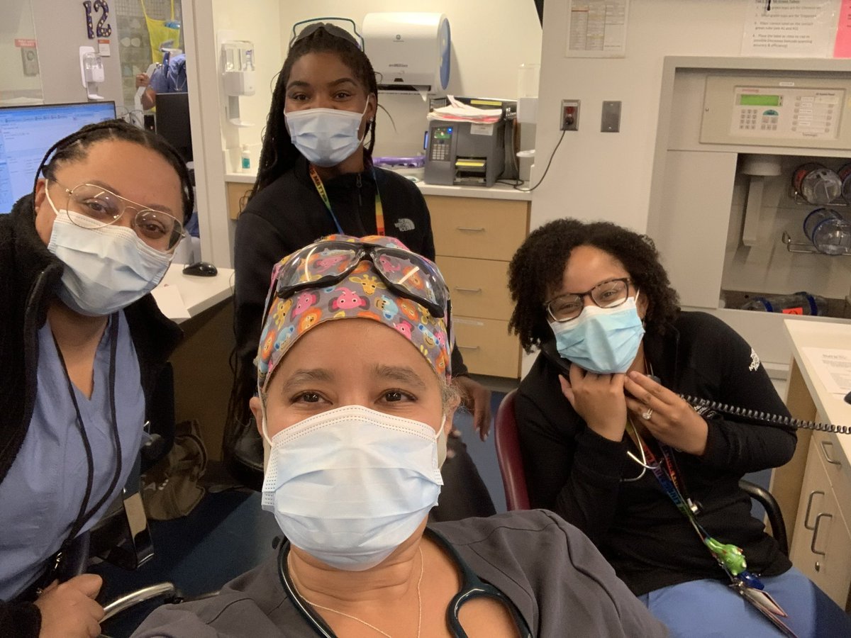 drtolutolu's tweet photo. Plenty of #BlackGirlMagic at @The_BMC peds ED! It’s something we don’t take for granted, and it serves our patients well! #CathyJames @TheBCRP https://t.co/HmysPO9hi7