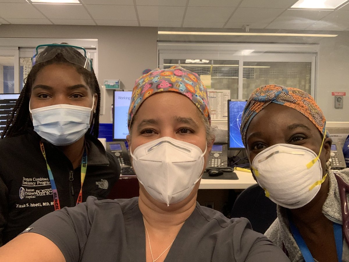 drtolutolu's tweet photo. Plenty of #BlackGirlMagic at @The_BMC peds ED! It’s something we don’t take for granted, and it serves our patients well! #CathyJames @TheBCRP https://t.co/HmysPO9hi7