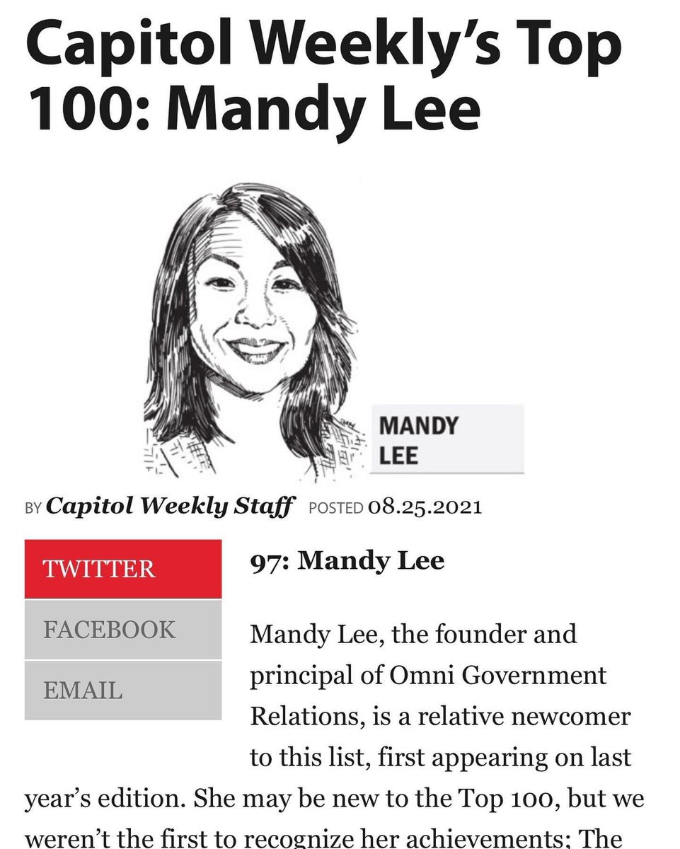 AAPILegCaucus's tweet photo. Congratulations @MandyLTweets for being recognized by Capitol Weekly in their Top 100! We appreciate the work you do! #aapistrong https://t.co/Rf3C7i2KZq