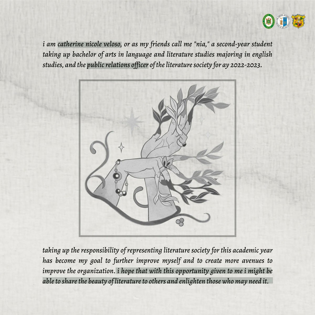 FEULitSoc's tweet photo. #PerceiveTheGrayArea
#FEULiteratureSociety https://t.co/rU2Pj1l9Qm