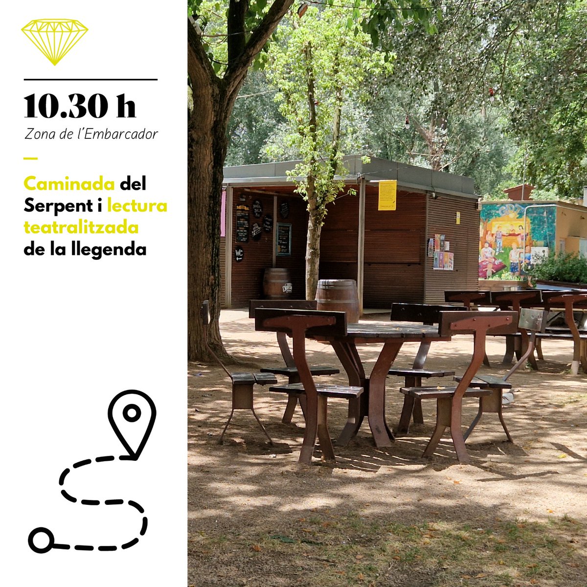 Bon dia!

Ha arribat el dia! 

Avui és dia de festa grossa! Avui és la Festa del Serpent!

Petits i grans, a les 10.30 h comença la caminada del Serpent i la lectura teatralitzada de la llegenda. 

Us esperem a la zona de l’Embarcador, al passeig del Ter, per començar a caminar.