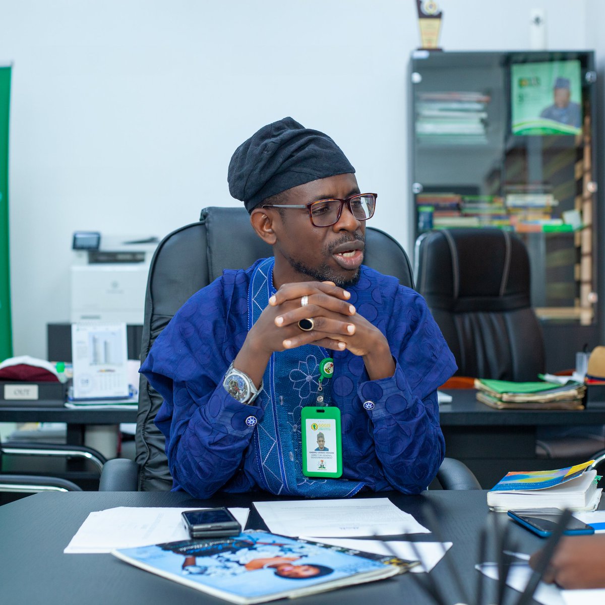 jewel_magazine's tweet photo. On the 10/August/2022 our team was privileged to have an interview session with the Director General of @GOGISOfficial @DrKUHassan at his office in Gombe, which he'll be featured in 2022 Edition of the @jewel_magazine
#gogis
#investINGOMBE
#jewspo_awards2022🥂 https://t.co/loFynUTaRW