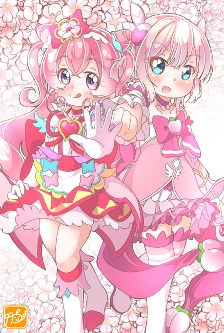 がんばりまぞく～(`・ω・')モリモリ~#まちカドまぞく #precure #デパプリ #絵描きさんと繋がりたい #私の絵柄が好みって人にフォローされたい 