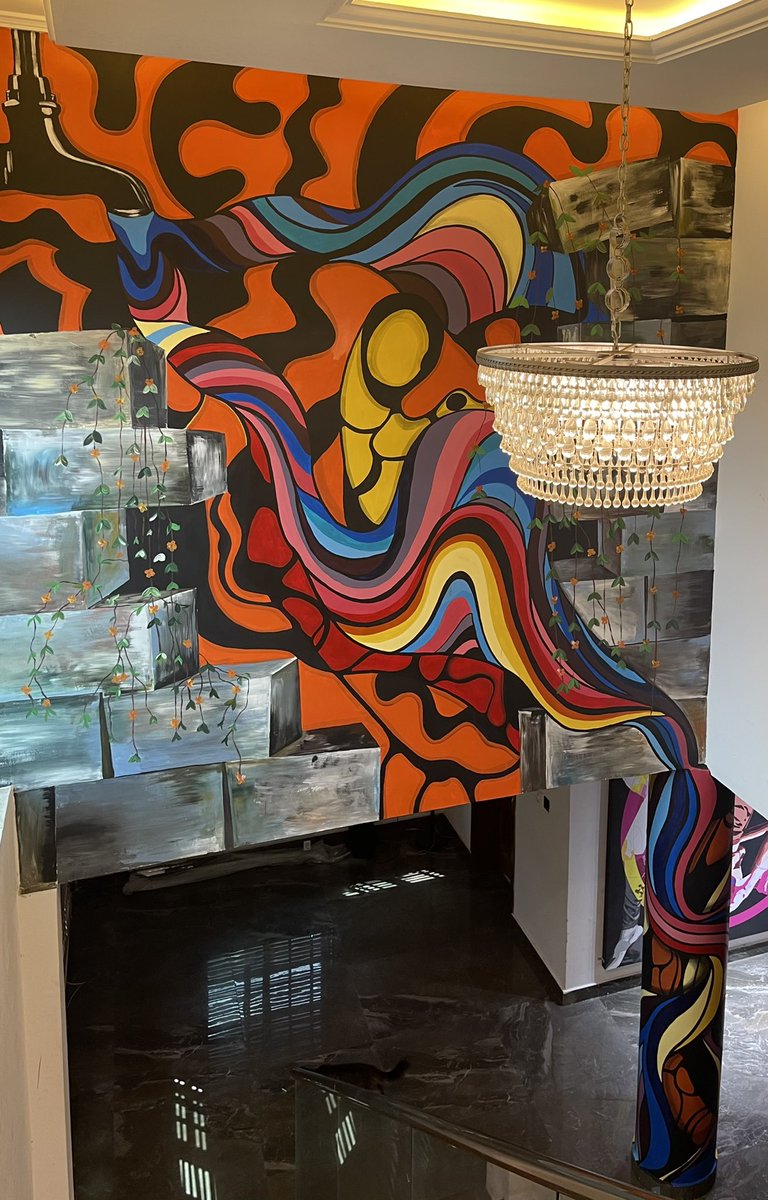 FemalePainter's tweet photo. Murals i have painted in my home 🤩👩🏿‍🎨 https://t.co/LJ5oSuzM1o