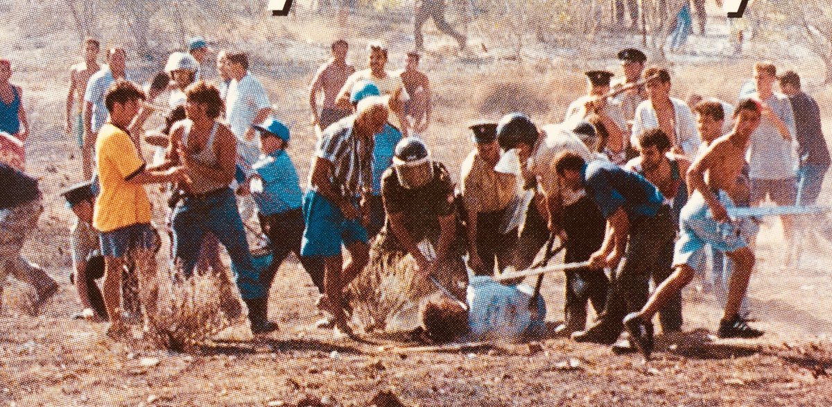 LobbyforCyprus's tweet photo. 26 years ago 11Aug1996: #TassosIsaak murdered by #Turkey’s occupation forces, #colonists, ultra-nationalists in #UN ‘buffer zone’ #Cyprus. #ECHR judgment 553: he was kicked &amp; beaten ‘on every part of his body &amp; his head with metal &amp; wooden batons’ for 5 mins. Graphic content. https://t.co/uZq0KIiLNr