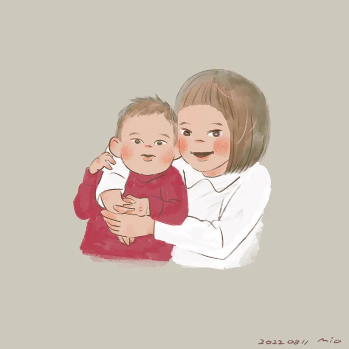 同時開催していたインスタの似顔絵!みかんさんyoshieさんのお子さん達…!(タグの付け方わからん!)みなさんに喜んでもらえて一安心 