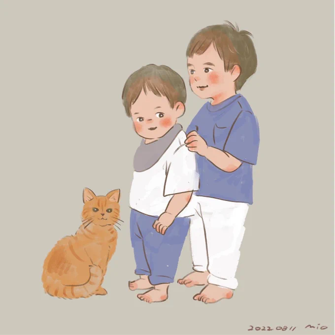 同時開催していたインスタの似顔絵!みかんさんyoshieさんのお子さん達…!(タグの付け方わからん!)みなさんに喜んでもらえて一安心 