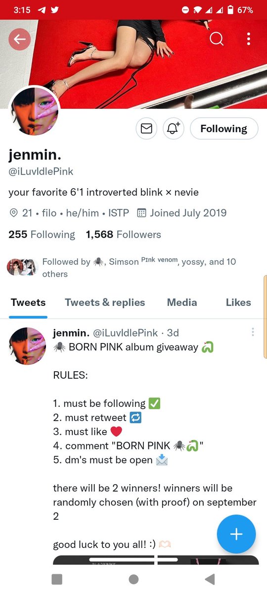 westtxmax's tweet photo. @iLuvIdlePink BORN PINK 🕷️🐍 https://t.co/tGwlEKjIK9